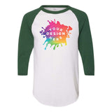Custom Augusta Sportswear Three-Quarter Raglan Sleeve Baseball Jersey - Mato & Hash