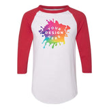 Custom Augusta Sportswear Three-Quarter Raglan Sleeve Baseball Jersey - Mato & Hash