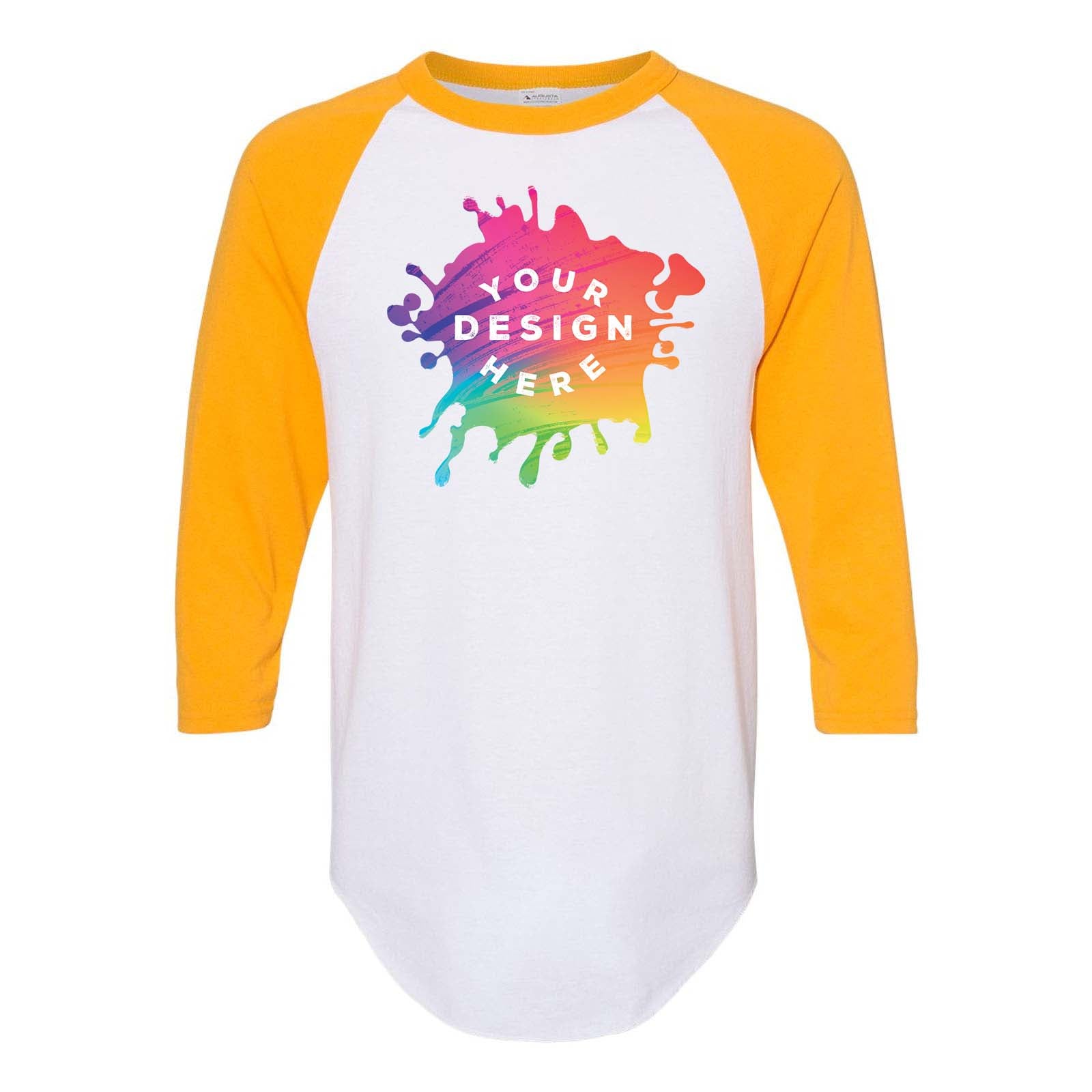 Custom Augusta Sportswear Three-Quarter Raglan Sleeve Baseball Jersey - Mato & Hash