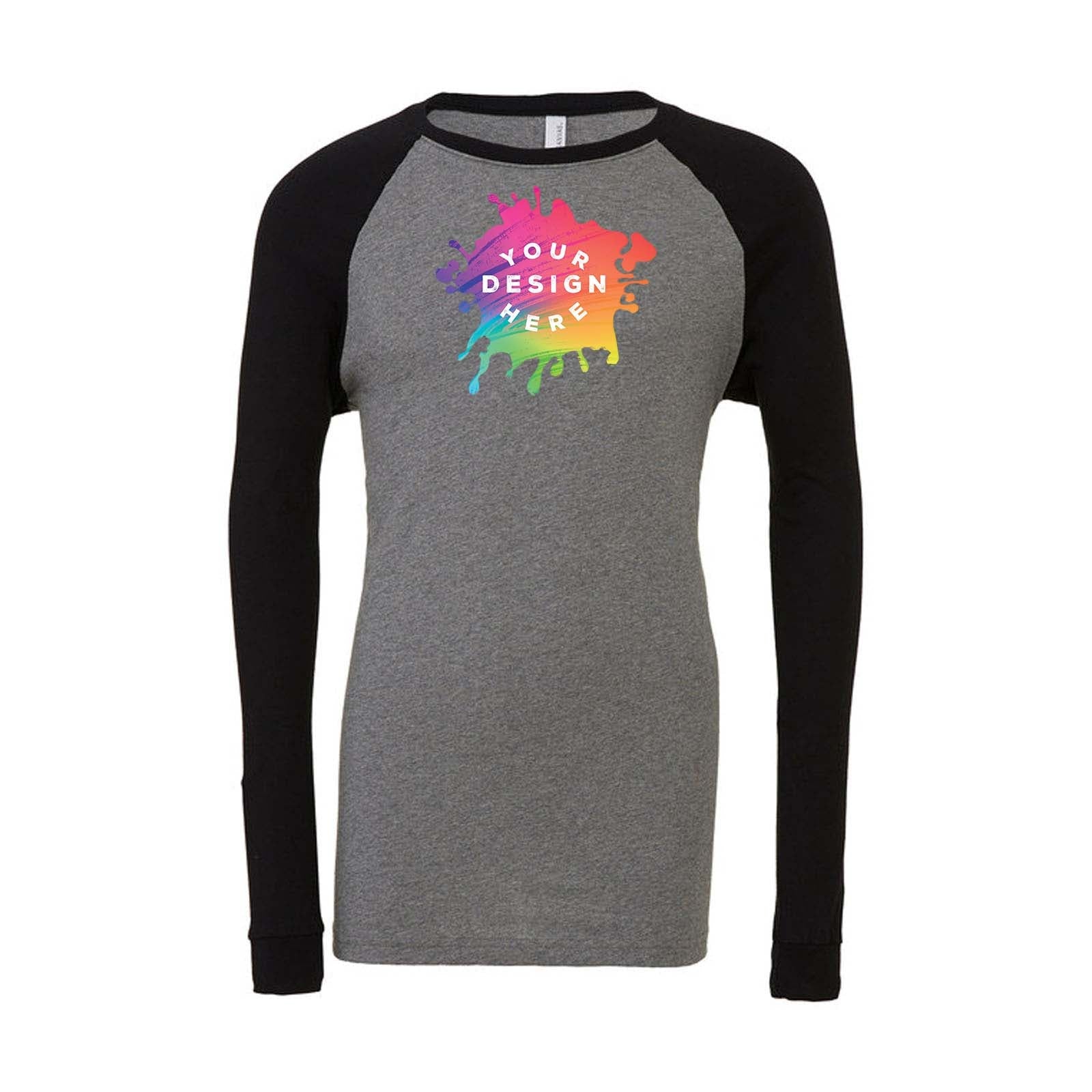 Custom Bella + Canvas Men's Jersey Long-Sleeve Baseball Raglan T-Shirt - Mato & Hash