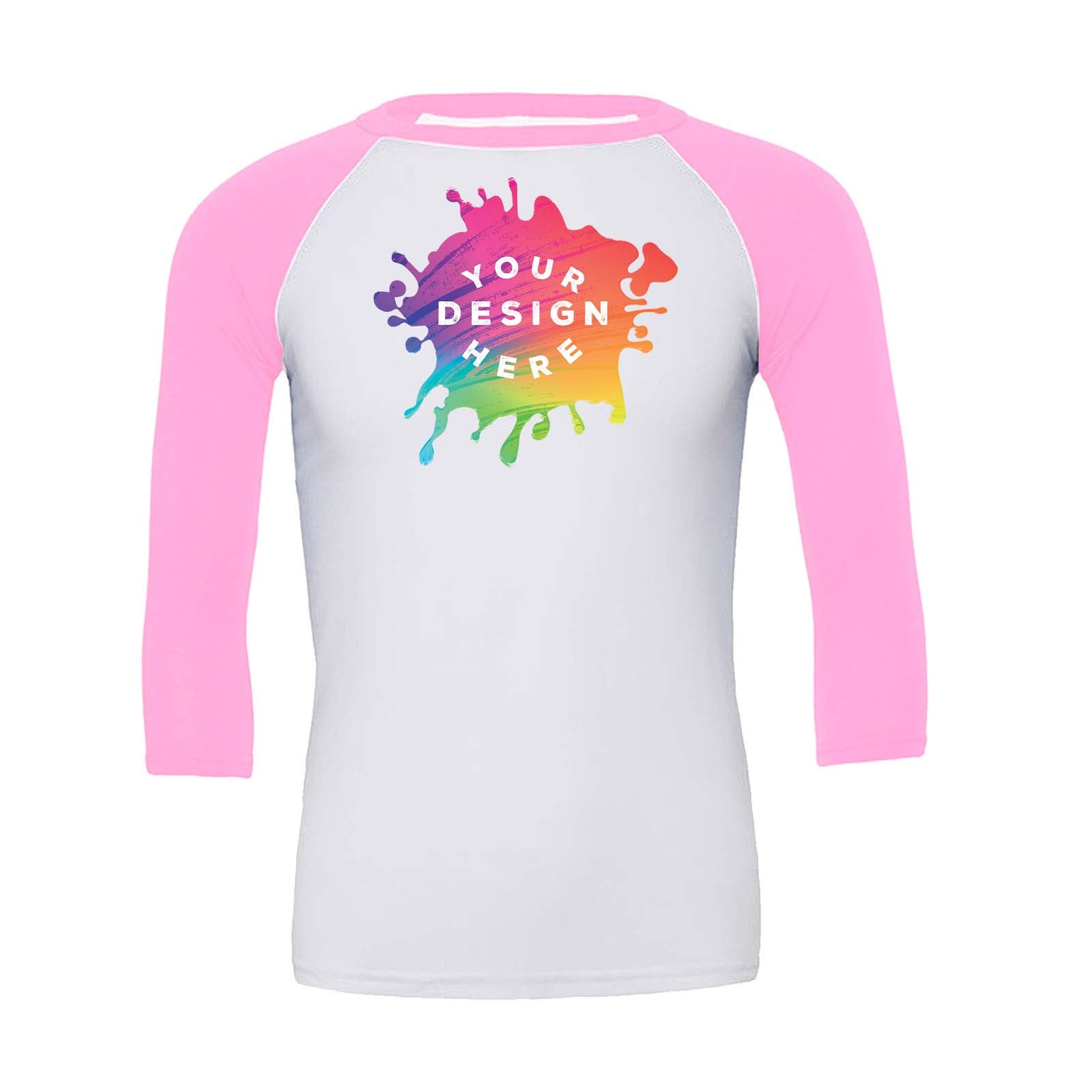 Custom Bella + Canvas Unisex 3/4-Sleeve Baseball Raglan T-Shirt - Mato & Hash