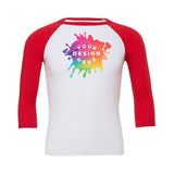 Custom Bella + Canvas Unisex 3/4-Sleeve Baseball Raglan T-Shirt