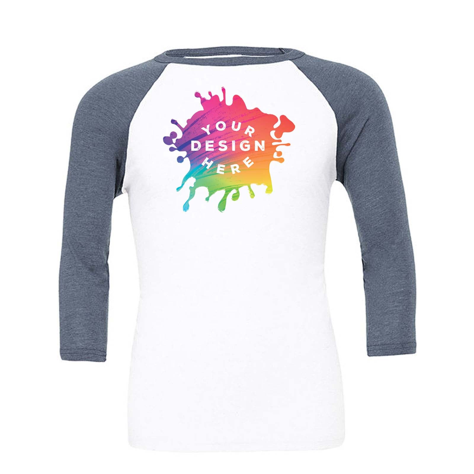 Custom Bella + Canvas Unisex 3/4-Sleeve Baseball Raglan T-Shirt - Mato & Hash