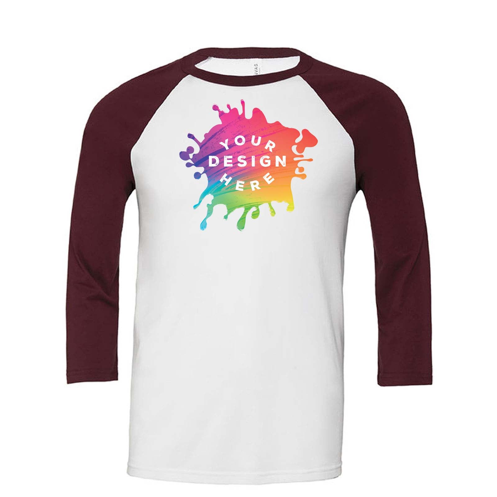 Custom Bella + Canvas Unisex 3/4-Sleeve Baseball Raglan T-Shirt - Mato & Hash