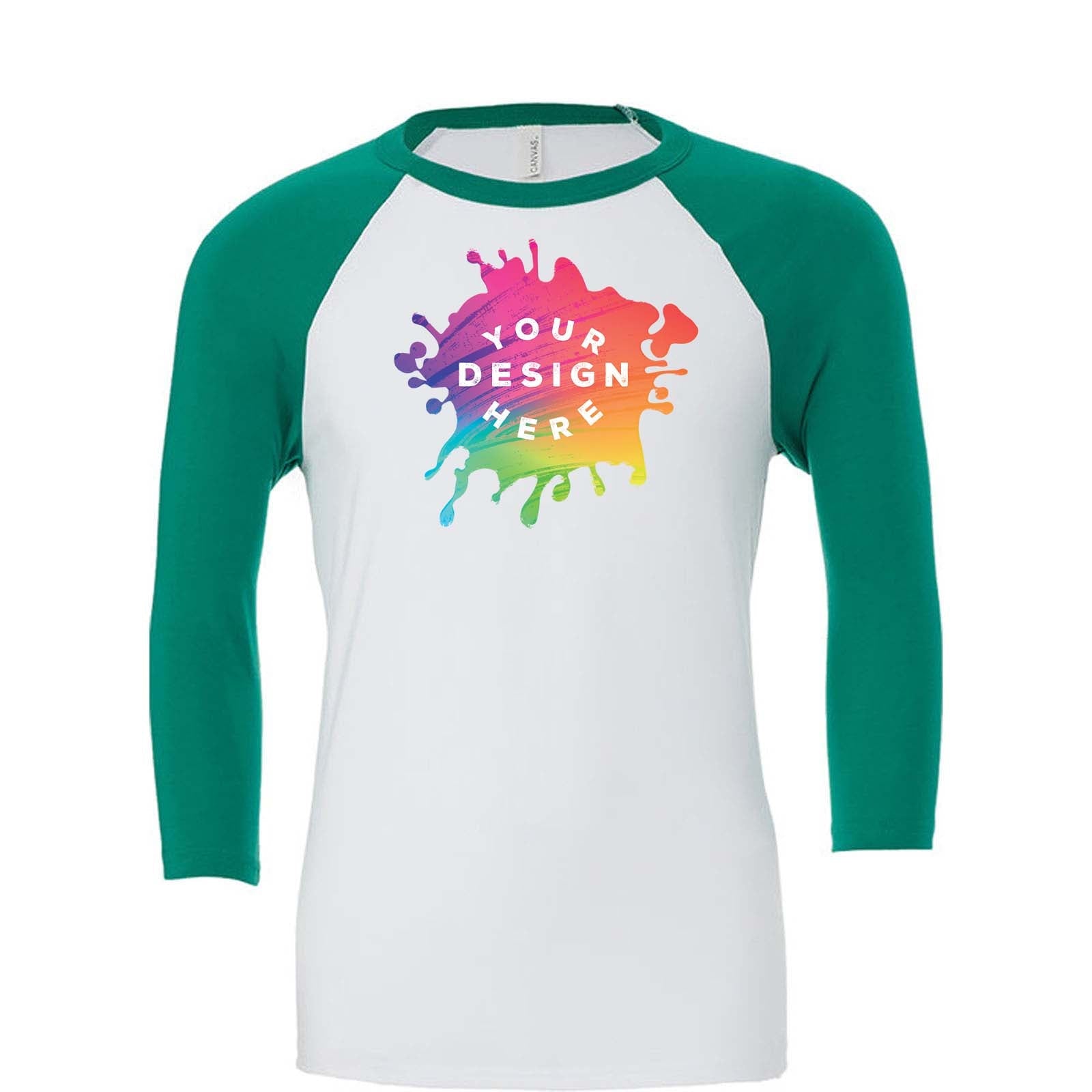 Custom Bella + Canvas Unisex 3/4-Sleeve Baseball Raglan T-Shirt - Mato & Hash