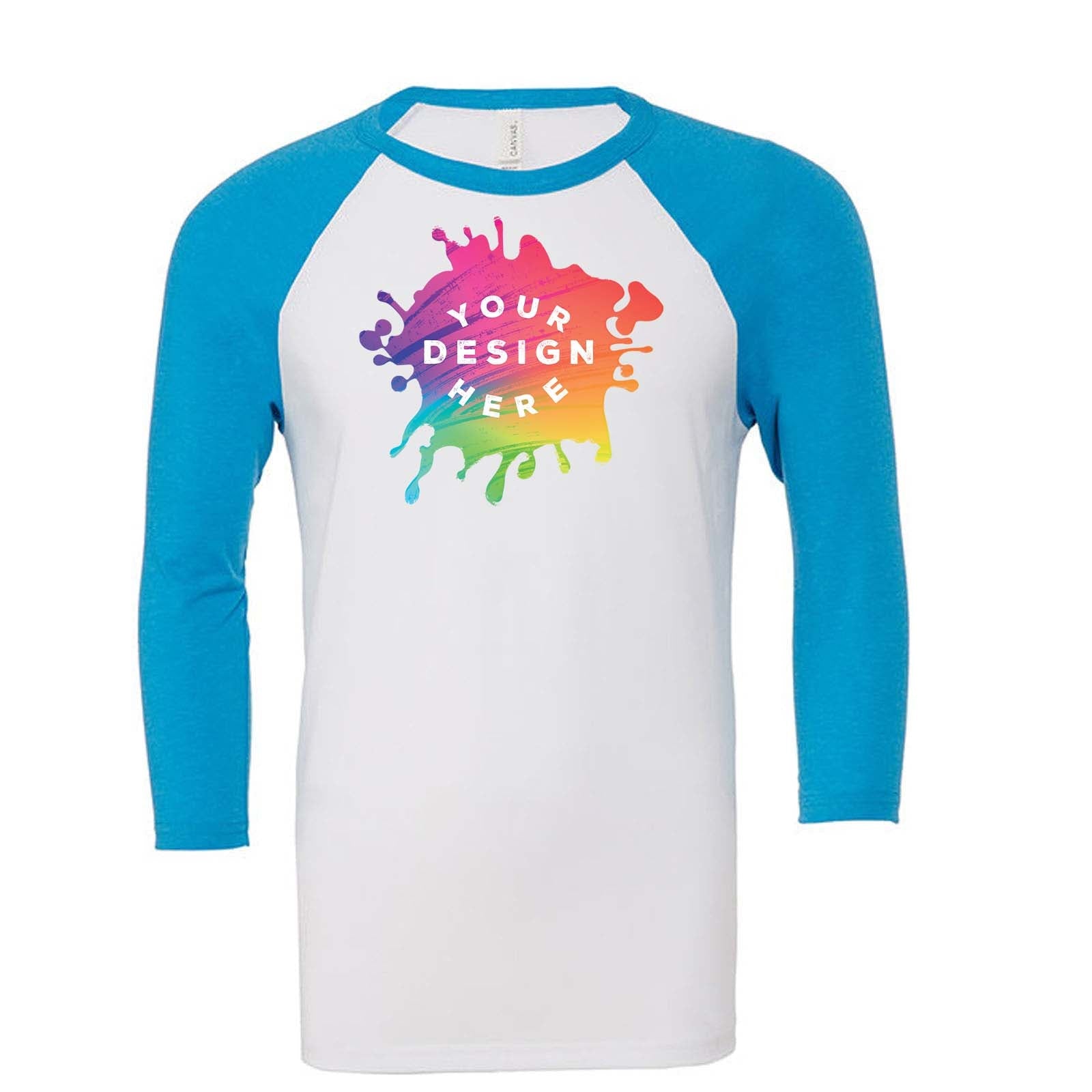 Custom Bella + Canvas Unisex 3/4-Sleeve Baseball Raglan T-Shirt - Mato & Hash