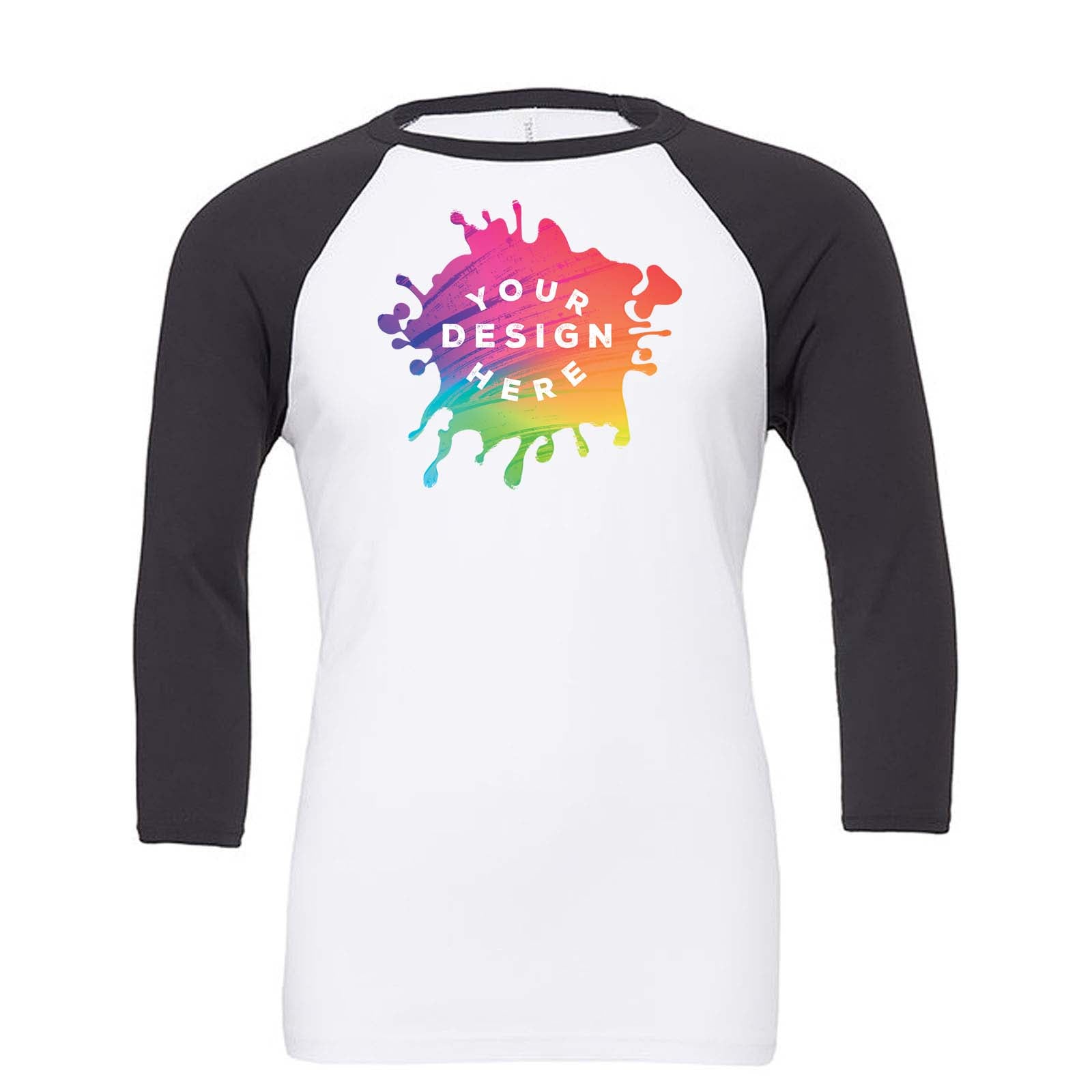 Custom Bella + Canvas Unisex 3/4-Sleeve Baseball Raglan T-Shirt - Mato & Hash