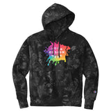 Custom Champion ® Reverse Weave ® Scrunch-Dye Tie-Dye Hooded Sweatshirt - Mato & Hash