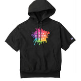 Custom Champion ® Reverse Weave ® Short Sleeve Hooded Sweatshirt