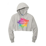Custom Champion ® Women’s Reverse Weave ® Cropped Cut-Off Hooded Sweatshirt - Mato & Hash