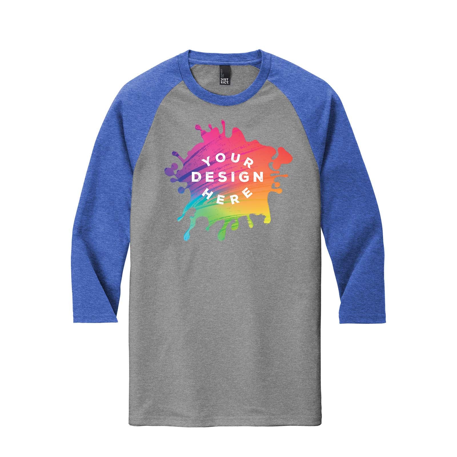Custom District ® Perfect Tri ® 3/4-Sleeve Raglan - Mato & Hash
