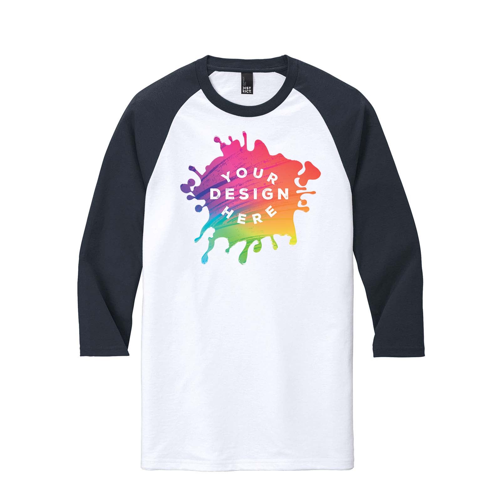 Custom District ® Perfect Tri ® 3/4-Sleeve Raglan - Mato & Hash
