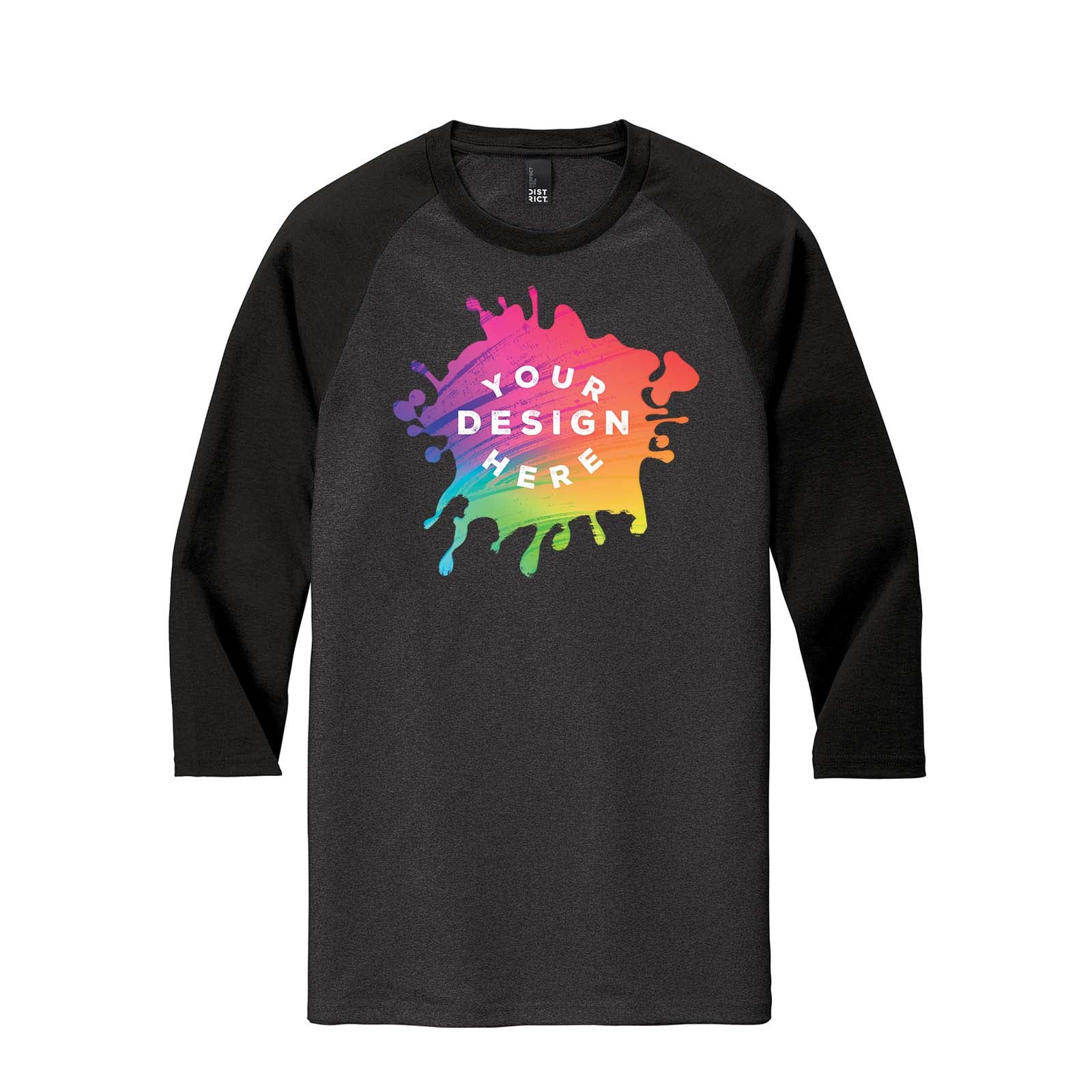 Custom District ® Perfect Tri ® 3/4-Sleeve Raglan - Mato & Hash