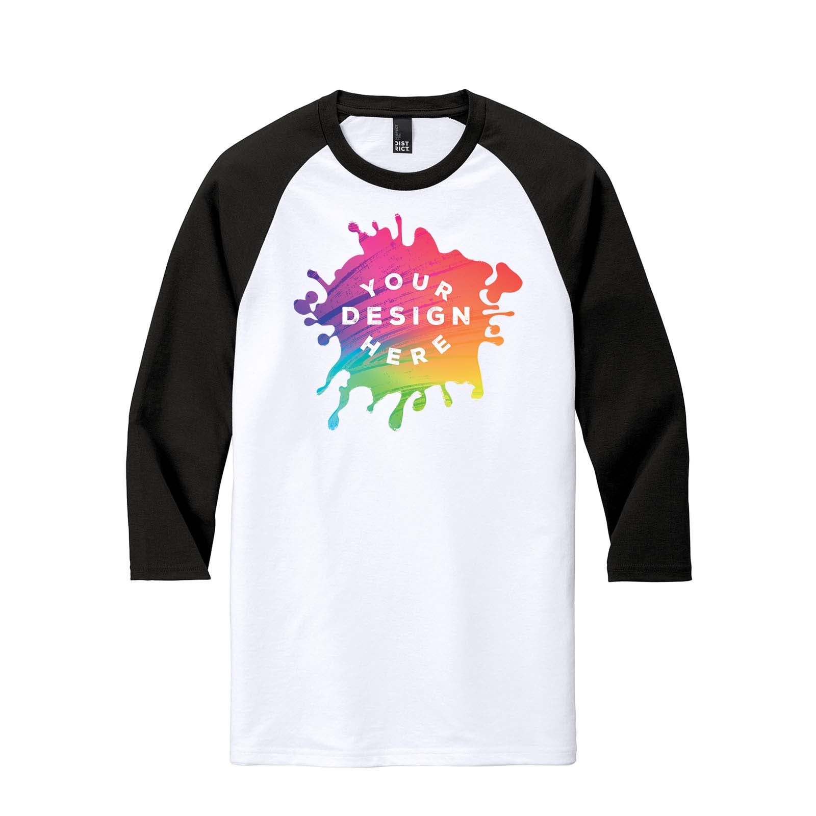 Custom District ® Perfect Tri ® 3/4-Sleeve Raglan - Mato & Hash