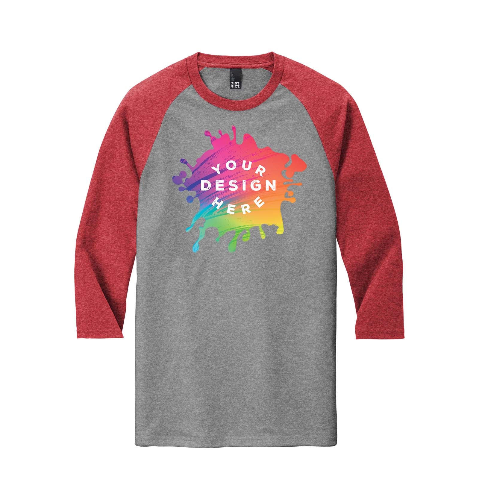 Custom District ® Perfect Tri ® 3/4-Sleeve Raglan - Mato & Hash