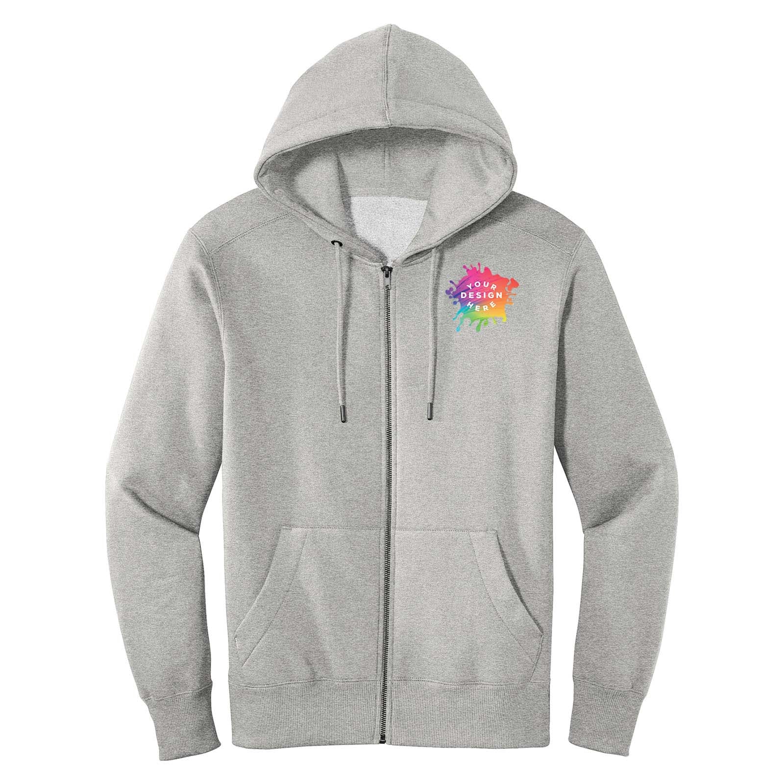 Custom District® Perfect Weight® Fleece Full-Zip Hoodie - Mato & Hash