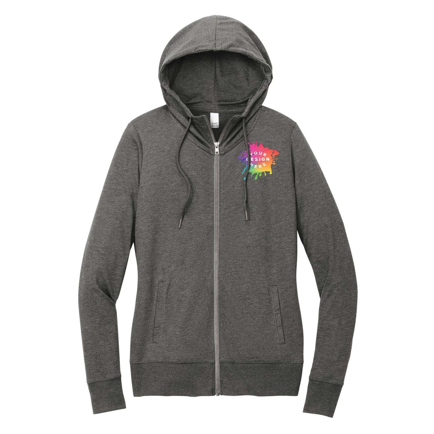 Custom District® Women’s Featherweight French Terry™ Full-Zip Hoodie - Mato & Hash