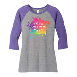Custom District ® Women's Perfect Tri ® 3/4 Sleeve Raglan - Mato & Hash
