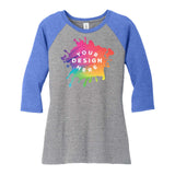 Custom District ® Women's Perfect Tri ® 3/4 Sleeve Raglan - Mato & Hash