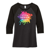Custom District ® Women's Perfect Tri ® 3/4 Sleeve Raglan - Mato & Hash