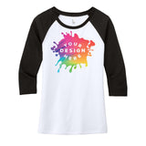 Custom District ® Women's Perfect Tri ® 3/4 Sleeve Raglan - Mato & Hash