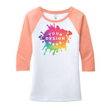 Custom District ® Women's Perfect Tri ® 3/4 Sleeve Raglan - Mato & Hash