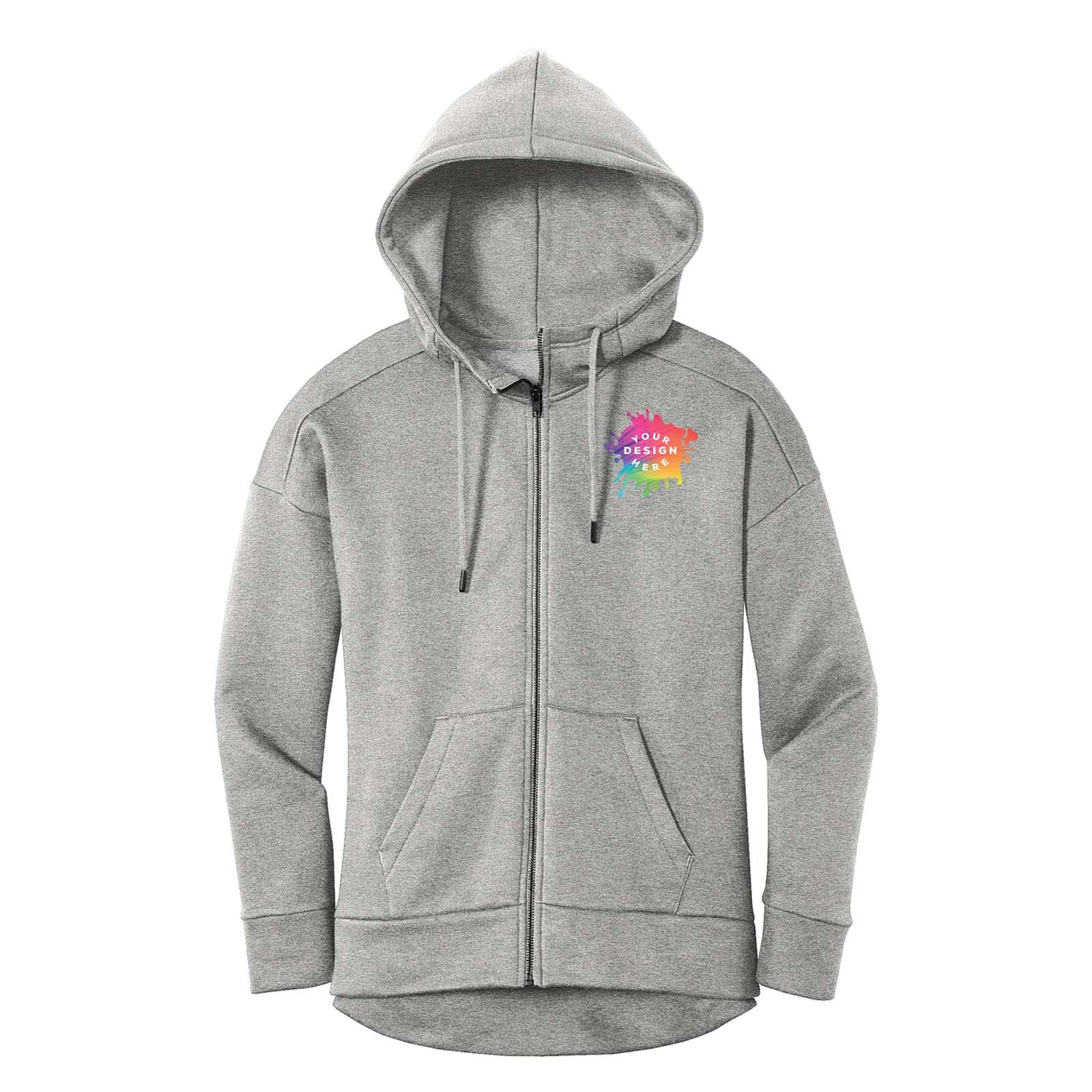 Custom District® Women’s Perfect Weight® Fleece Drop Shoulder Full-Zip Hoodie - Mato & Hash