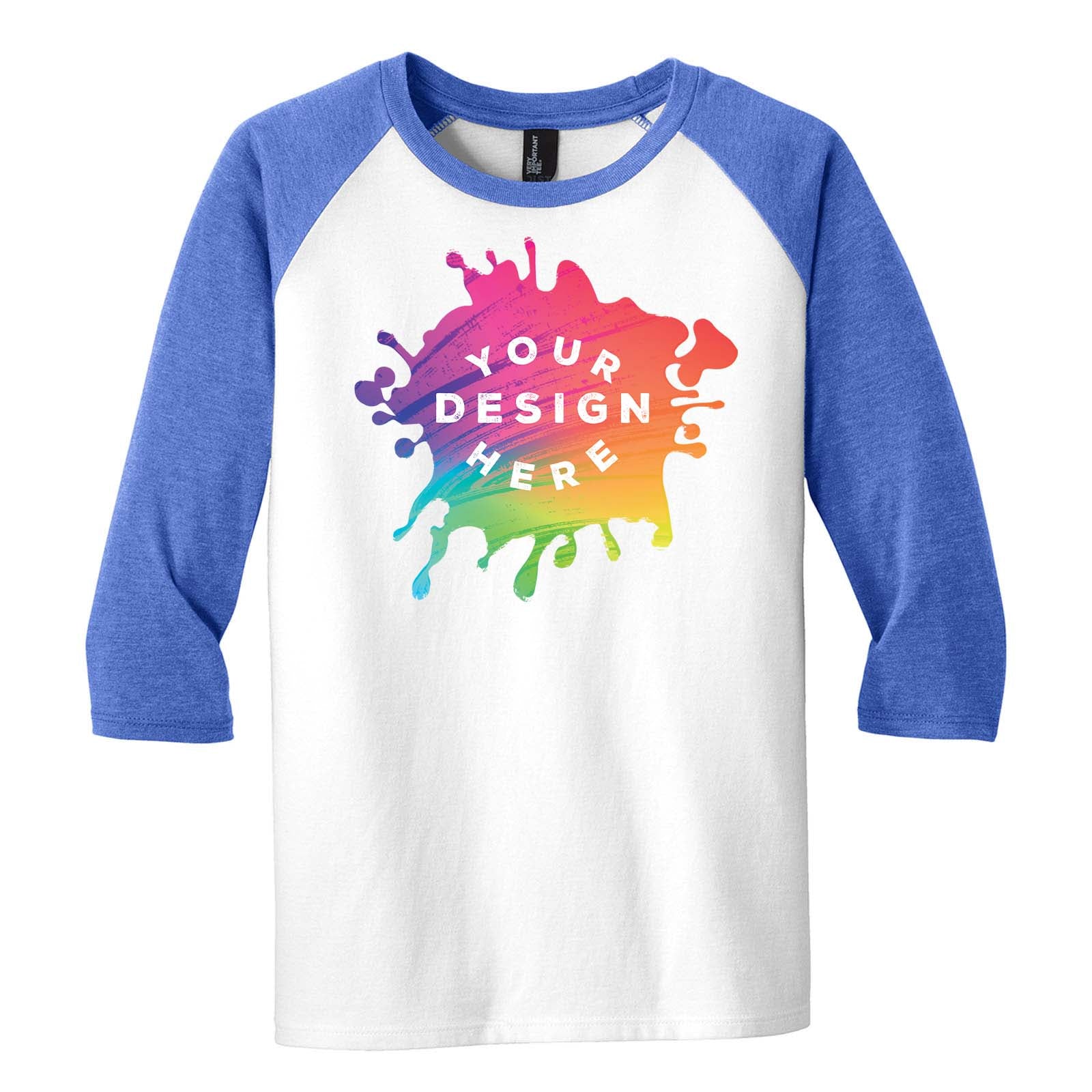Custom District Youth Very Important Tee ® 3/4 Sleeve Raglan - Mato & Hash