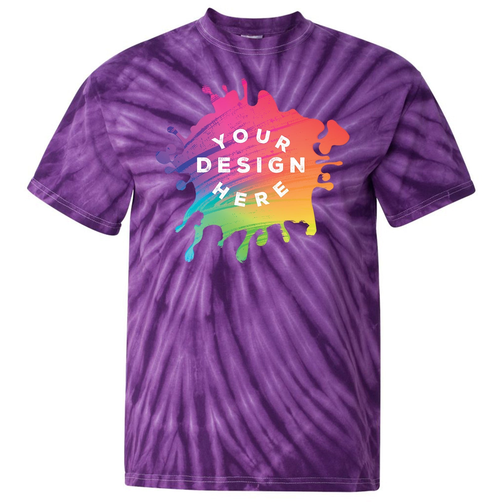 Custom Dyenomite Cyclone Pinwheel 100% Cotton Unisex Tie-Dye T-Shirt - Mato & Hash