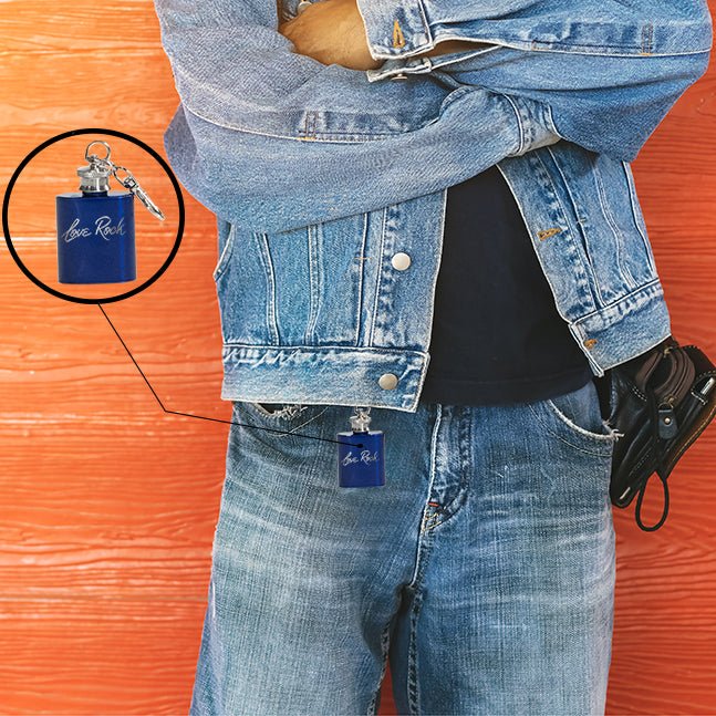 Custom Engraved Keychain Flasks - Five (5) Colors Available - Mato & Hash