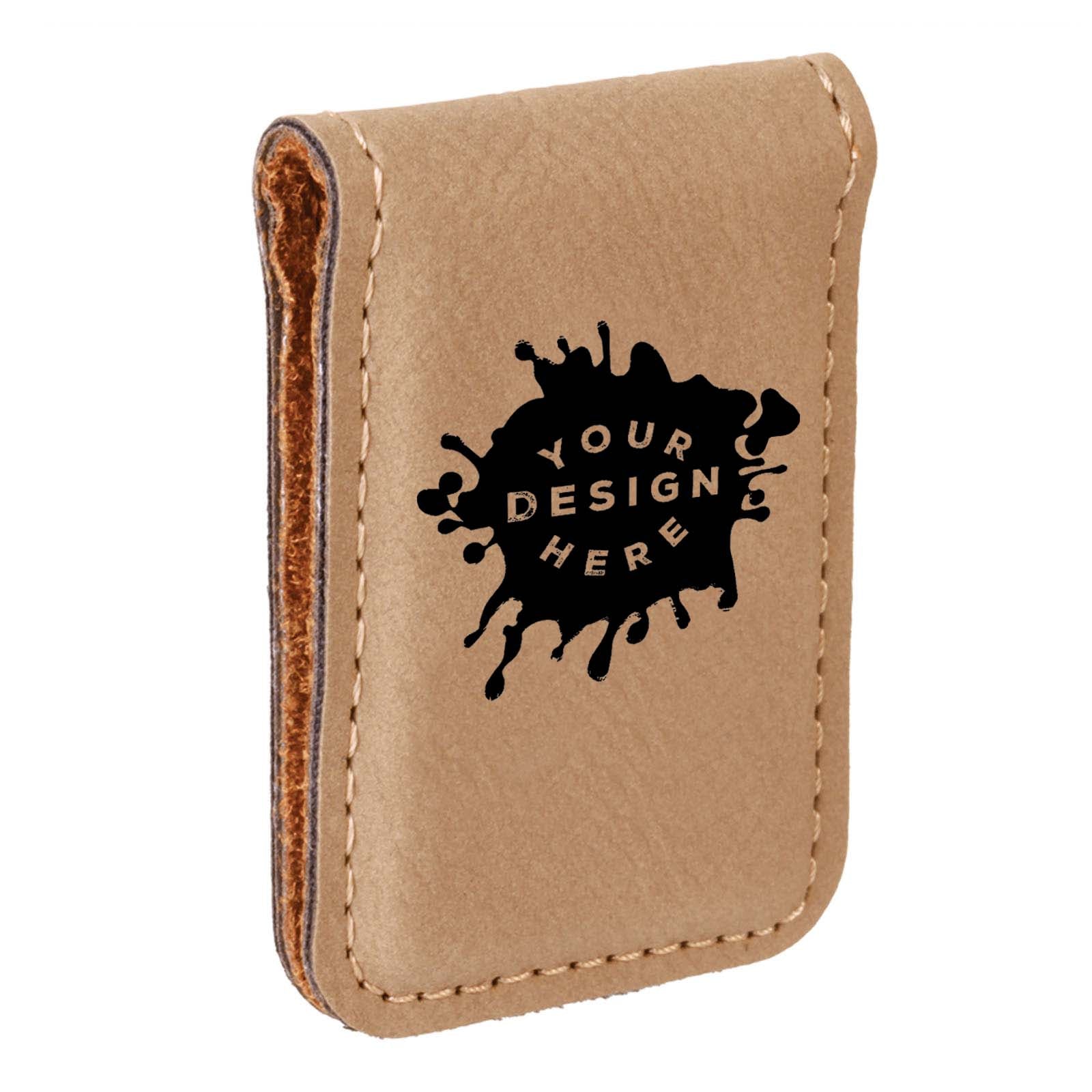 Custom-Engraved Laserable Leatherette Money Clip - Mato & Hash