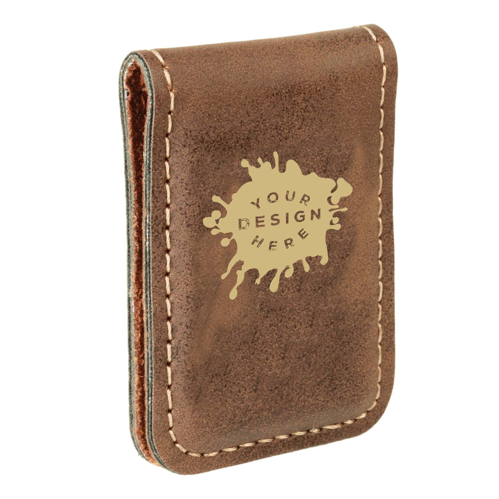 Custom-Engraved Laserable Leatherette Money Clip - Mato & Hash