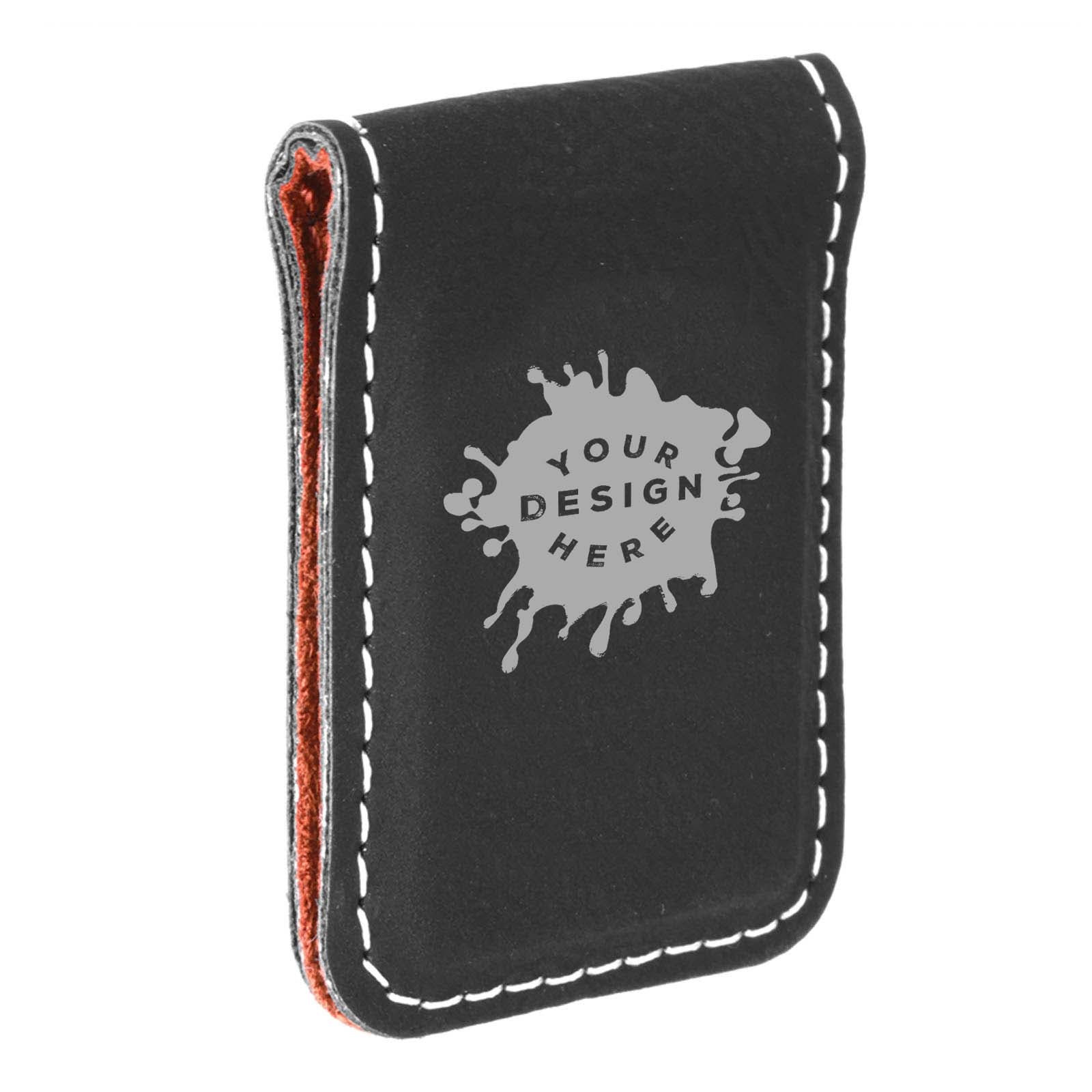 Custom-Engraved Laserable Leatherette Money Clip - Mato & Hash