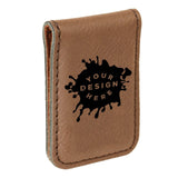 Custom-Engraved Laserable Leatherette Money Clip - Mato & Hash