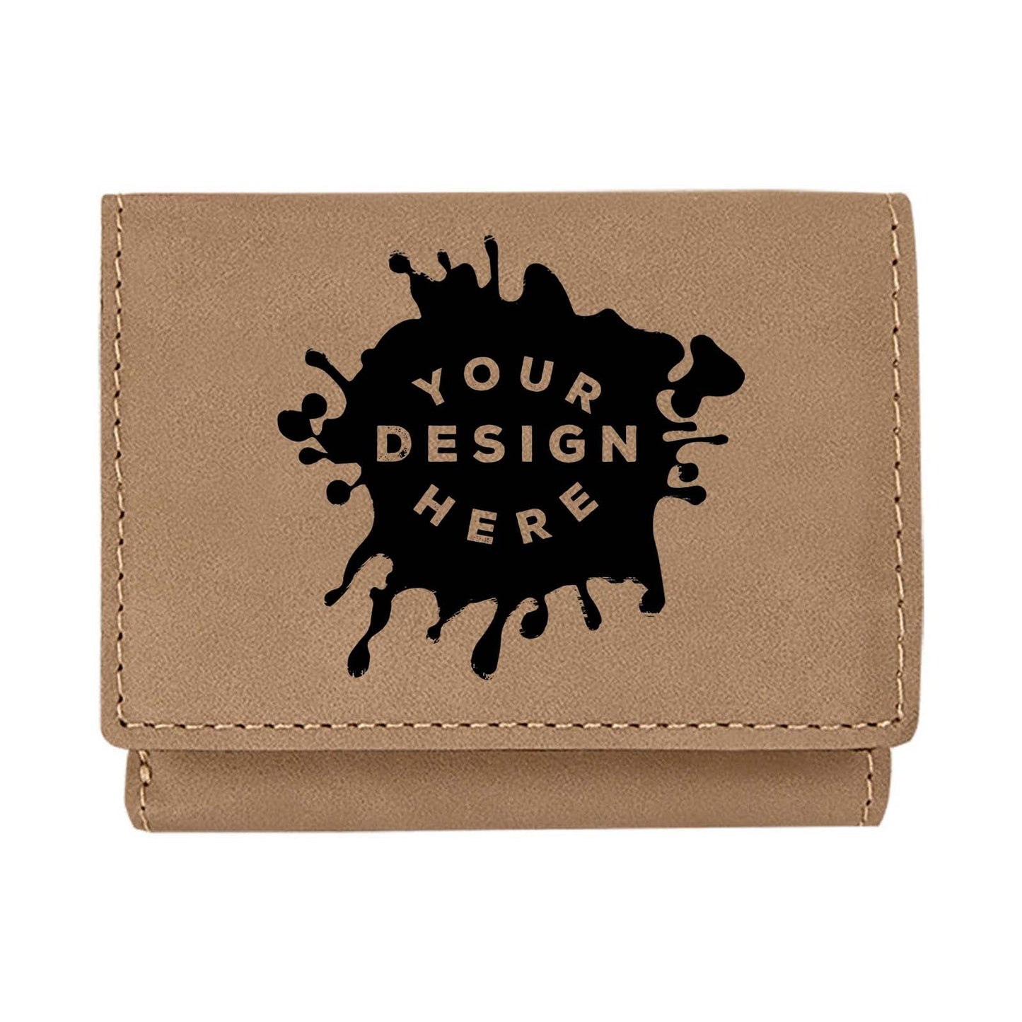 Custom-Engraved Laserable Leatherette Trifold Wallet - Mato & Hash
