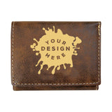 Custom-Engraved Laserable Leatherette Trifold Wallet