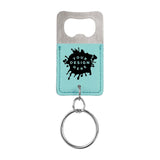 Custom-Engraved Leatherette Bottle Opener Keychain - Mato & Hash