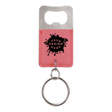 Custom-Engraved Leatherette Bottle Opener Keychain - Mato & Hash
