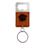 Custom-Engraved Leatherette Bottle Opener Keychain - Mato & Hash