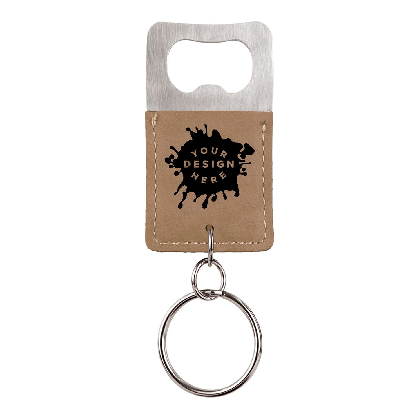 Custom-Engraved Leatherette Bottle Opener Keychain - Mato & Hash