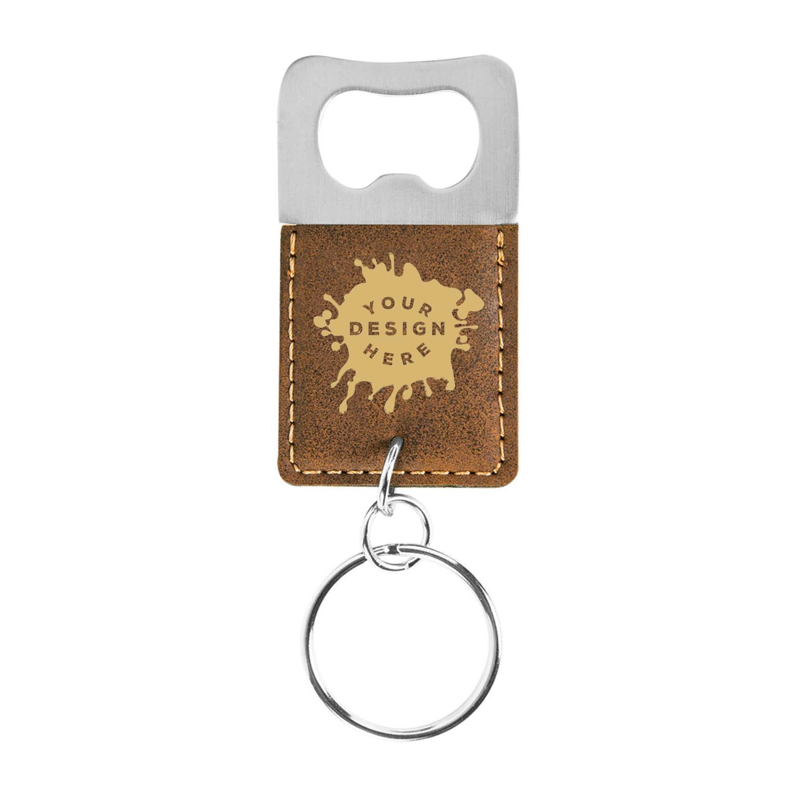 Custom-Engraved Leatherette Bottle Opener Keychain - Mato & Hash