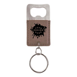Custom-Engraved Leatherette Bottle Opener Keychain - Mato & Hash