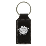 Custom-Engraved Leatherette Rectangle Keychain - Mato & Hash