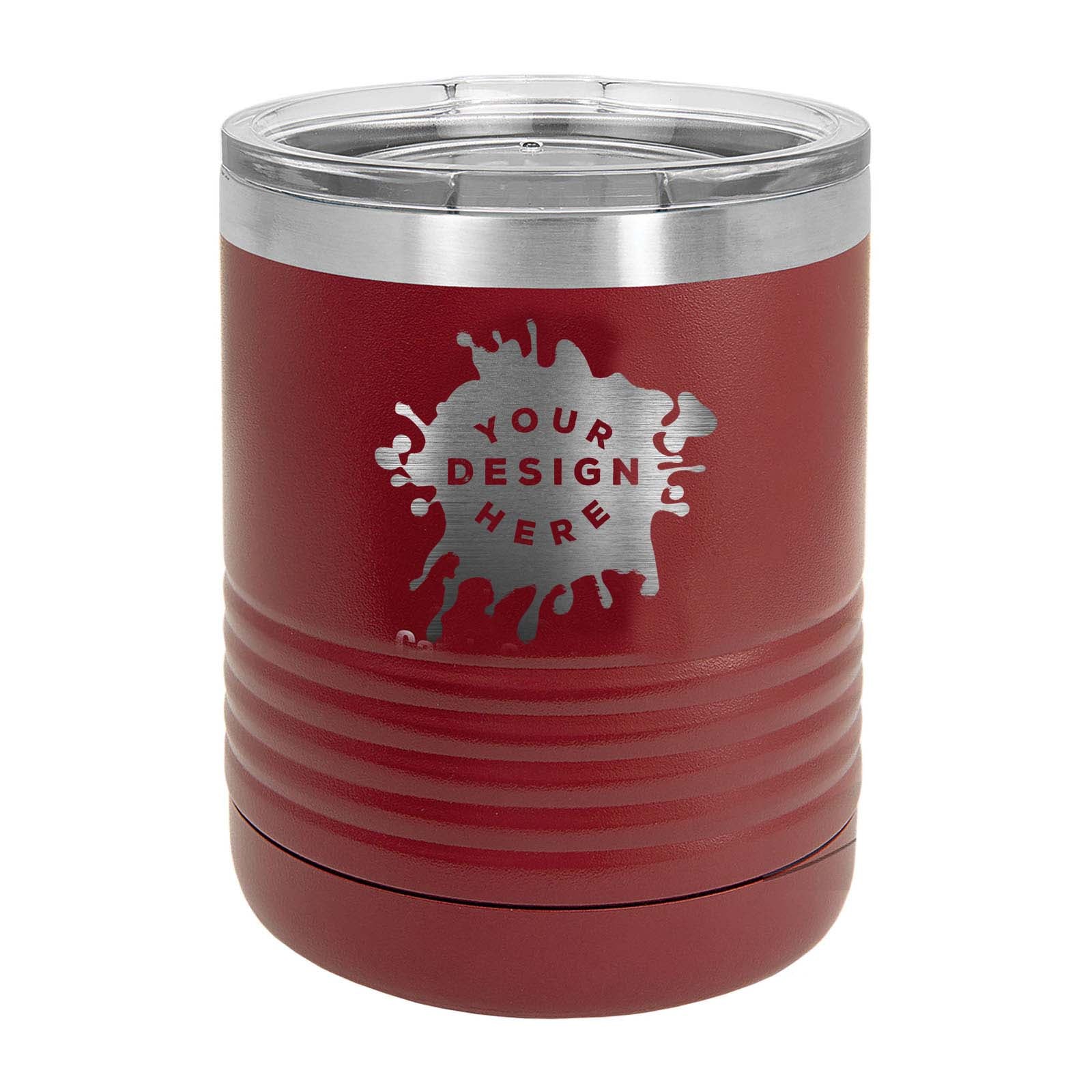 Custom Engraved Polar Camel Ringneck 10 oz. Black Vacuum Insulated Tumbler - Mato & Hash