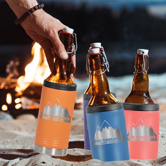 Custom Engraved Slim Matte Beverage Holder - 16 Colors Available - Mato & Hash