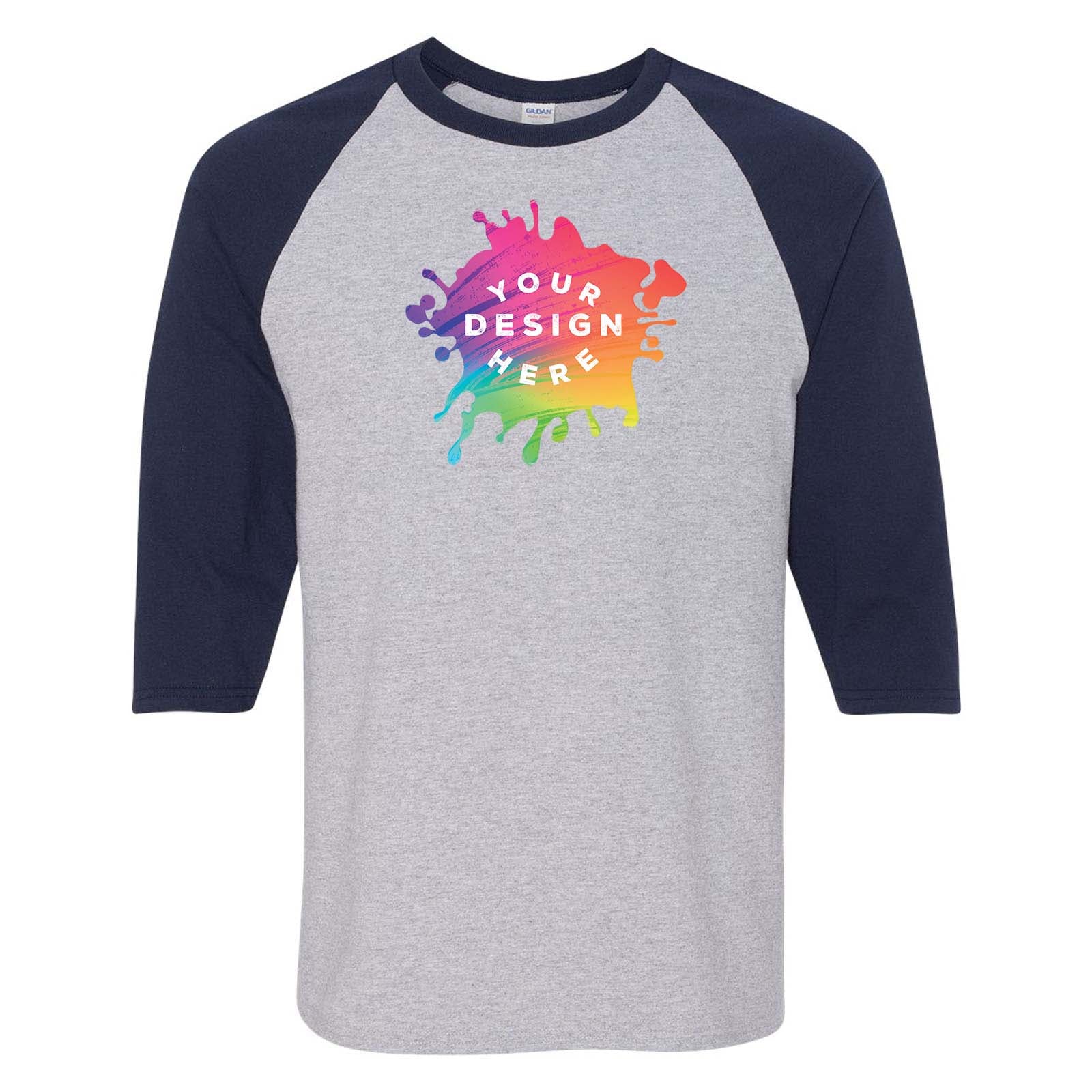 Custom Gildan Heavy Cotton™ Raglan Three-Quarter Sleeve T-Shirt - Mato & Hash