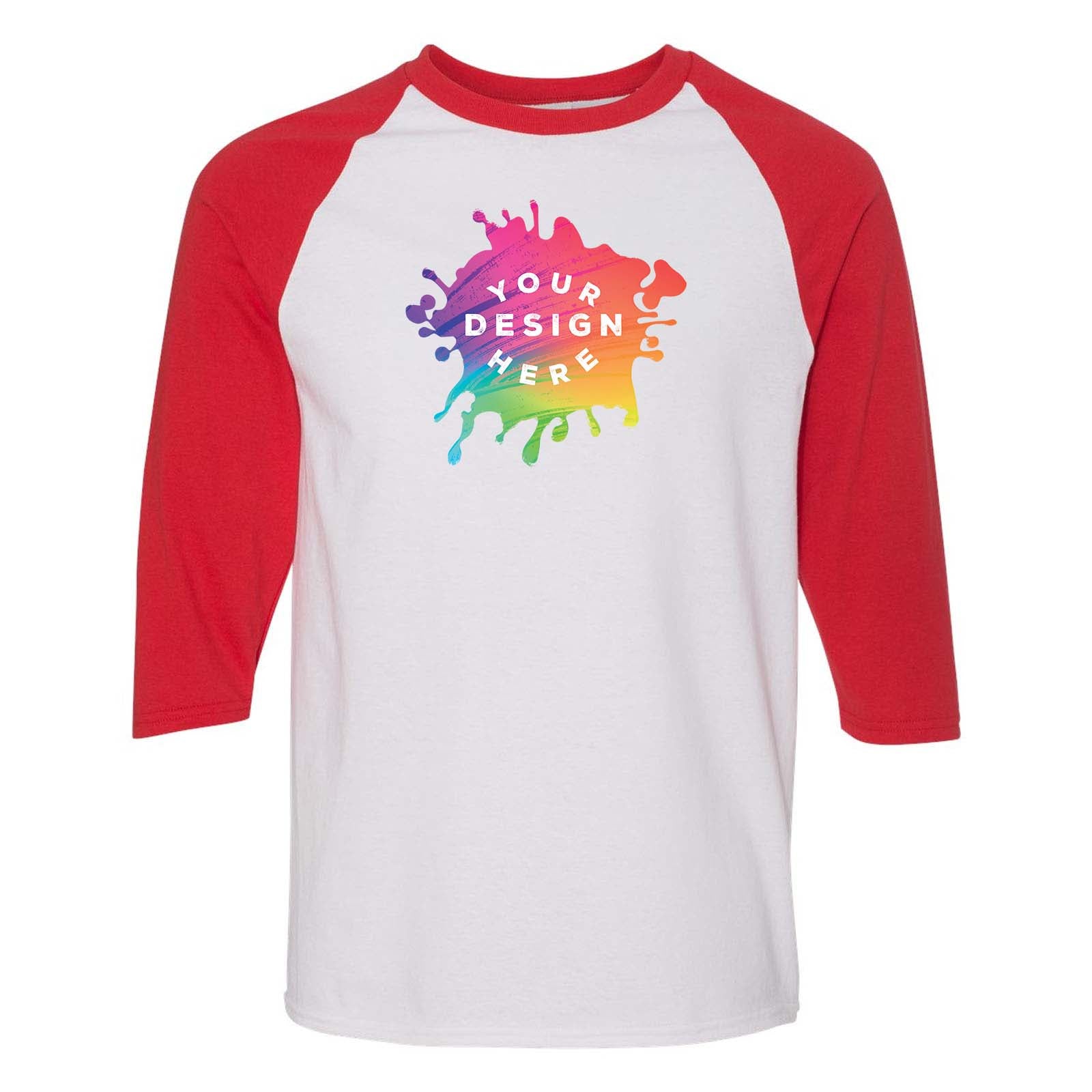 Custom Gildan Heavy Cotton™ Raglan Three-Quarter Sleeve T-Shirt - Mato & Hash