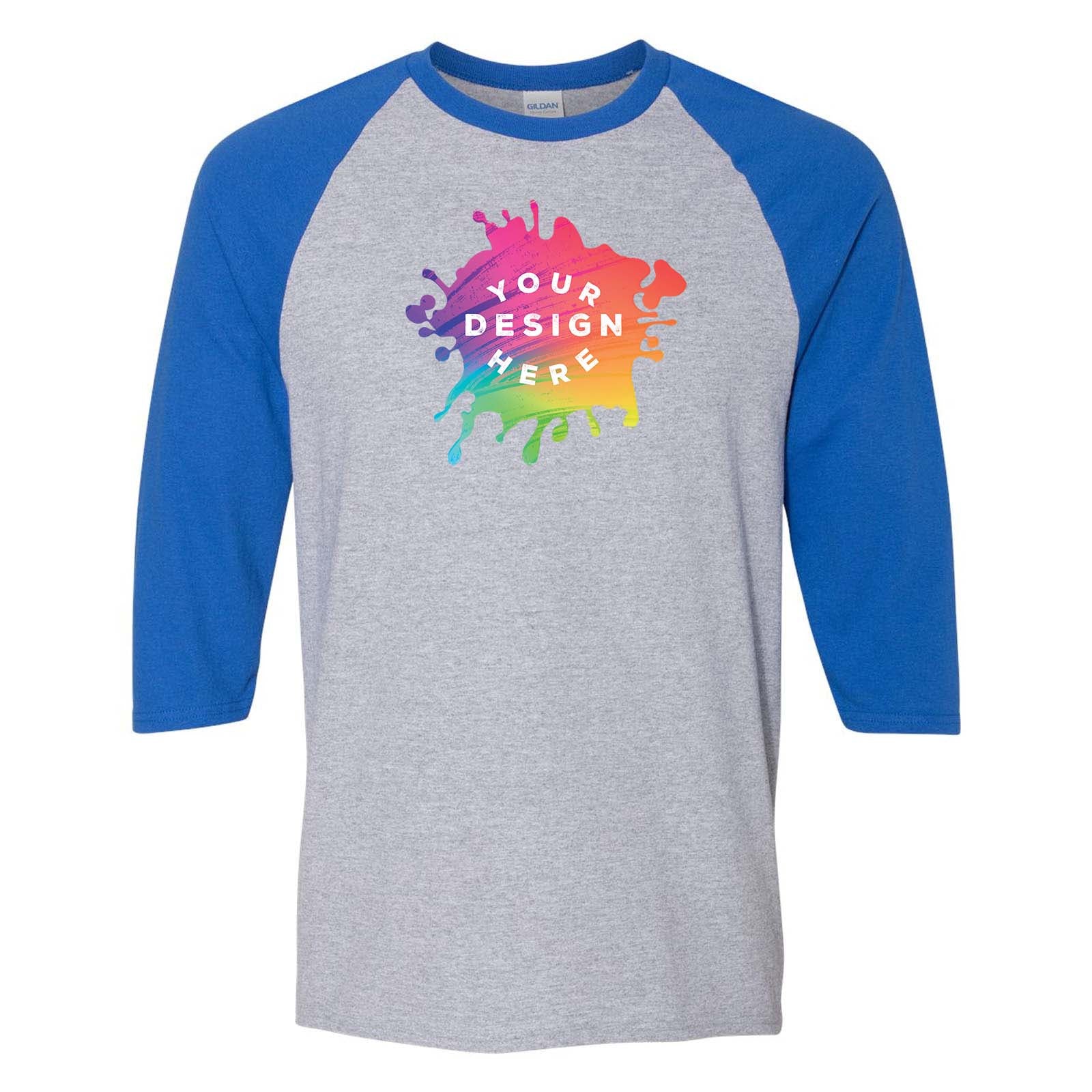 Custom Gildan Heavy Cotton™ Raglan Three-Quarter Sleeve T-Shirt - Mato & Hash