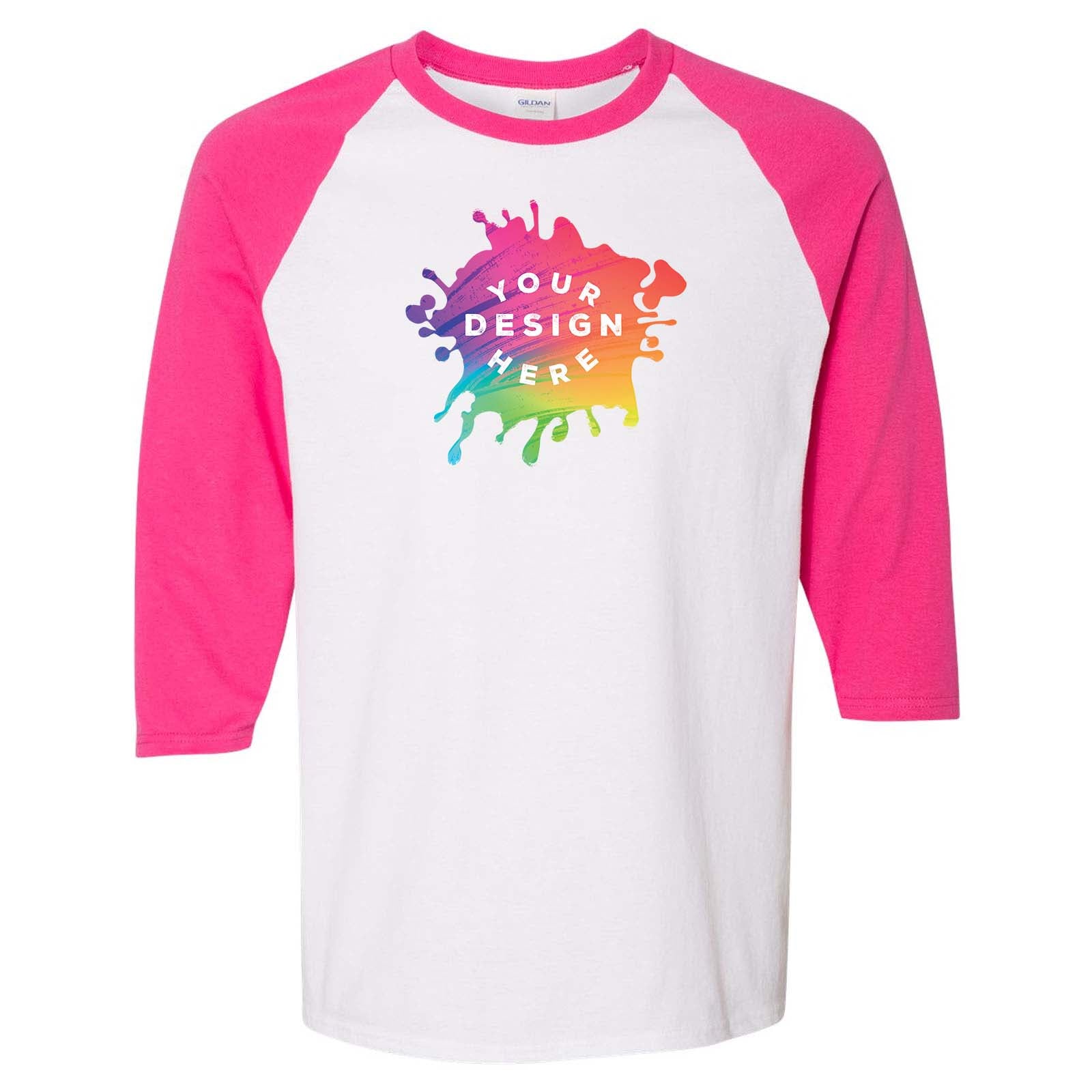 Custom Gildan Heavy Cotton™ Raglan Three-Quarter Sleeve T-Shirt - Mato & Hash