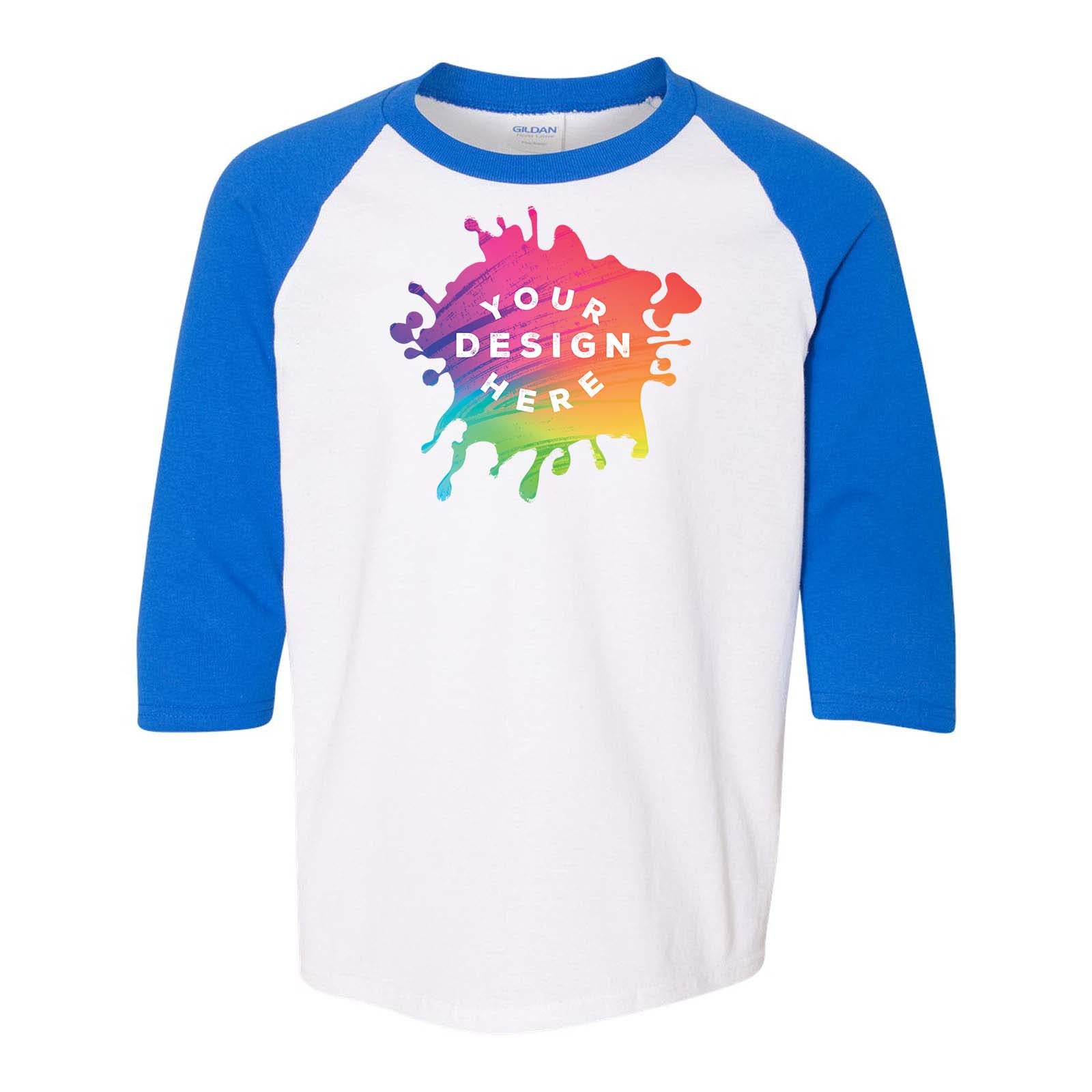 Custom Gildan Youth Heavy Cotton™ 3/4-Raglan Sleeve T-Shirt - Mato & Hash